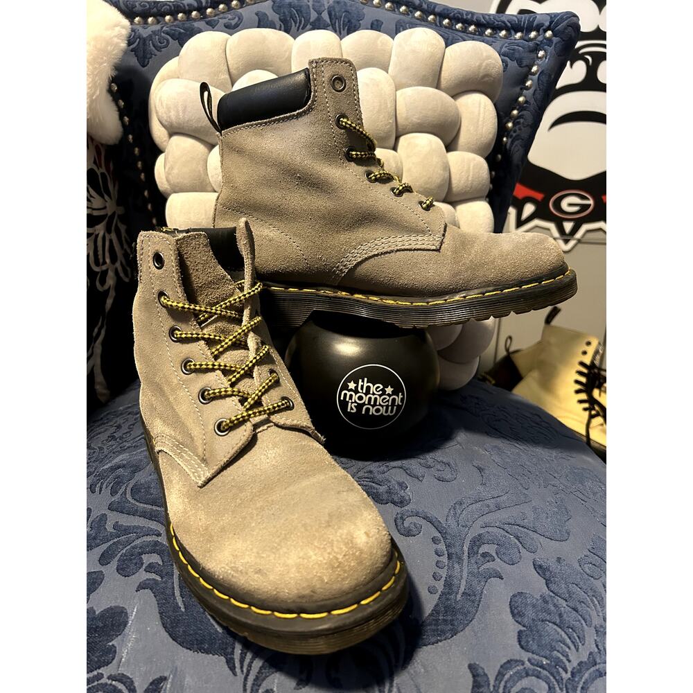 Dr Martens Grey Suede Boots Size 9/EU 41